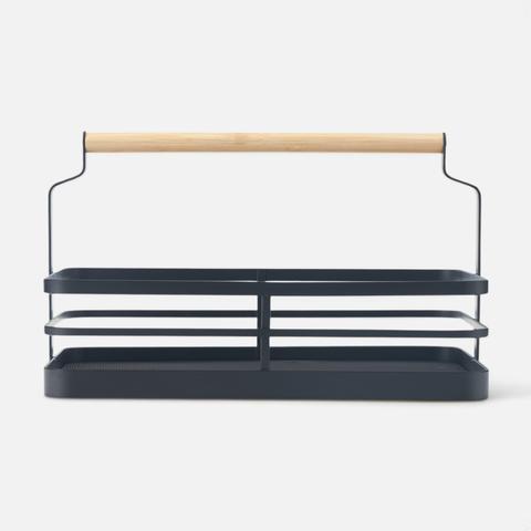 Изображение товара Металлическая корзина c деревянной ручкой Lemax, чёрный матовый