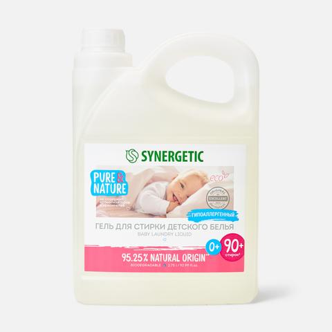 Изображение товара Биоразлагаемый концентрированный гель для стирки Synergetic, для детского белья, 2750 мл