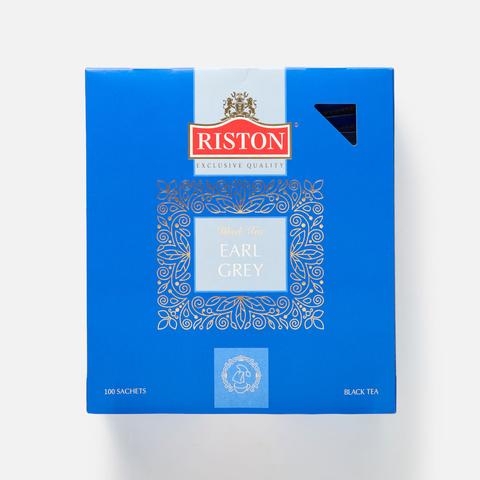 Изображение товара Чай чёрный Riston Earl Grey с ароматом бергамота, 100 пакетиков, 1 шт.