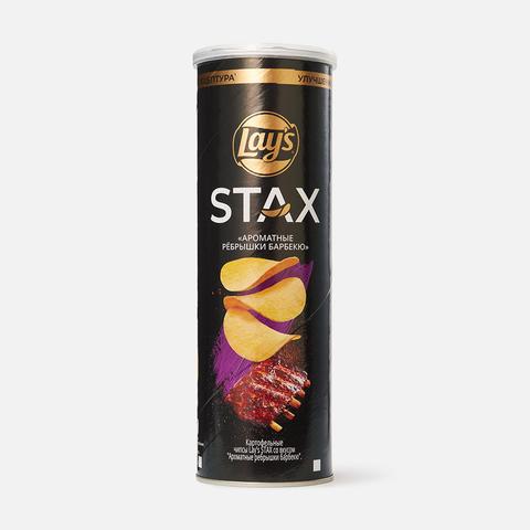 Изображение товара Чипсы Lay's Stax, ароматные рёбрышки барбекю, 140 г