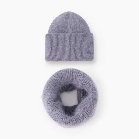 Изображение товара Женские шапка и снуд Maxval, джинсовые, 56-58 RU