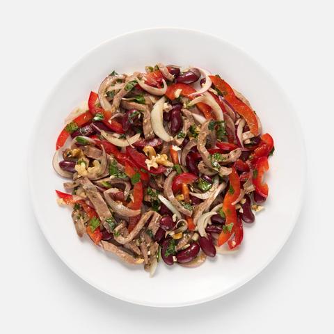 Изображение товара Салат Тбилиси Самокат с говядиной 150 г натуральные ингредиенты