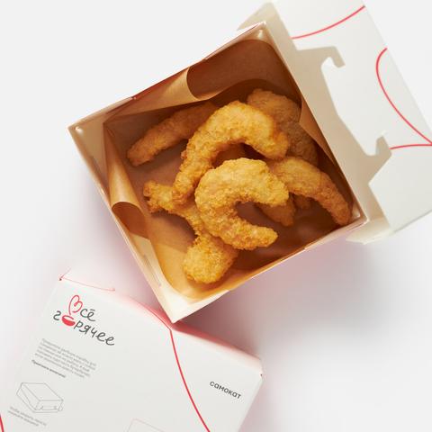 Изображение товара Креветки в панировке 100 г - вкусная хрустящая закуска