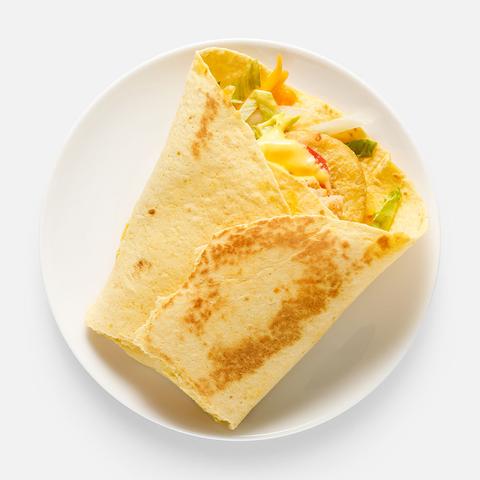 Изображение товара Тортилья Самокат, с курицей, картофельным хашбрауном и сырным соусом, 250 г