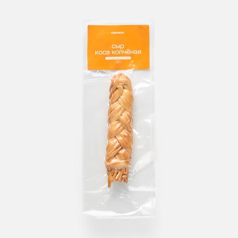 Изображение товара Копчёный сыр Самокат в виде косички 100 г натуральный высший сорт