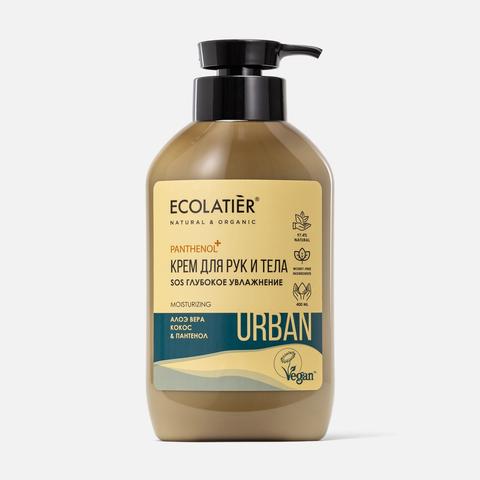 Изображение товара Крем для рук и тела Ecolatie,r SOS Глубокое увлажнение, алоэ вера, кокос и пантенол, 400 мл