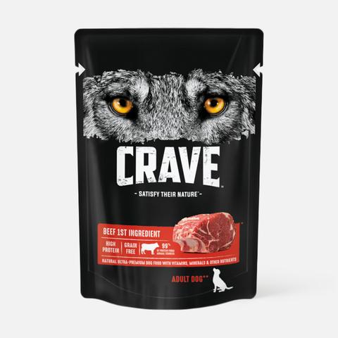 Изображение товара Корм Crave для собак всех пород, влажный, с говядиной, 85 г