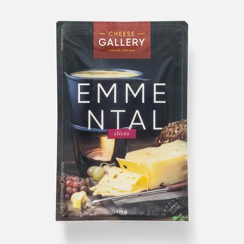 Изображение товара Сыр эмменталь Cheese Gallery, твёрдый, нарезка, 45%, 125 г