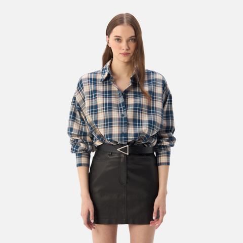 Изображение товара Женская рубашка Befree, синяя, 46 RU