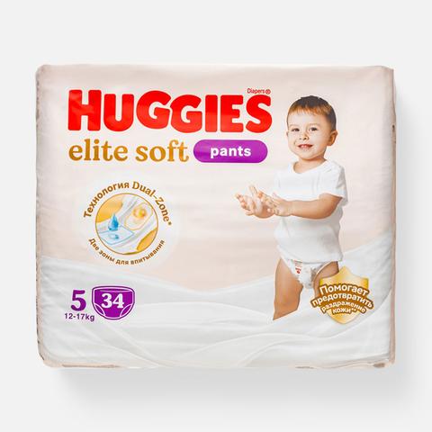 Изображение товара Подгузники-трусики Huggies Elite Soft 5, 12-17 кг, 34 шт.