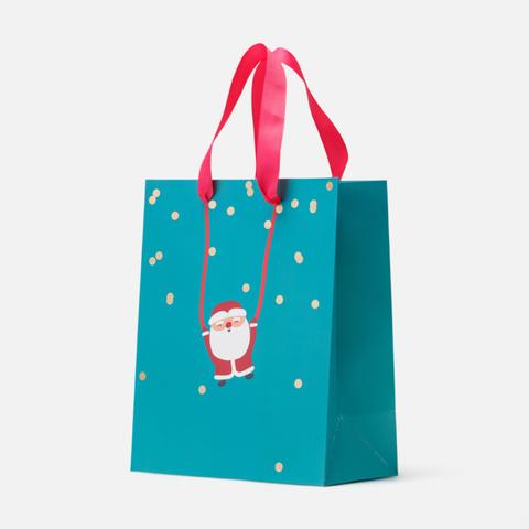 Изображение товара Подарочный пакет Самокат Дед Мороз, 18x22x10 см