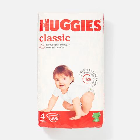 Изображение товара Подгузники Huggies Classic 4, 7-18 кг, 68 шт.