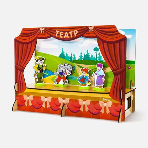 Изображение товара Кукольный театр на столе домашний для детей 3 сказки для малышей "Репка", "Три поросёнк...