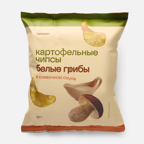 Изображение товара Чипсы Самокат, белые грибы в сливочном соусе, 80 г