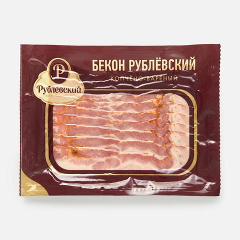 Изображение товара Варёно-копчёный свиной бекон Рублёвский, нарезка, 150 г