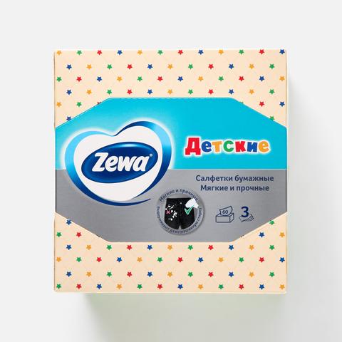 Изображение товара Бумажные салфетки Zewa Kids, 3 слоя, 60 шт.