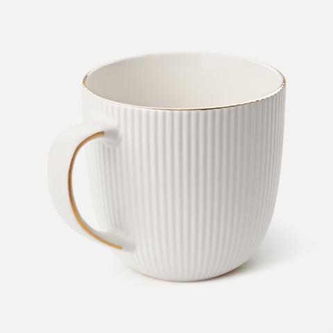 Изображение товара Кружка APOLLO Ribb 370 мл фарфор белая