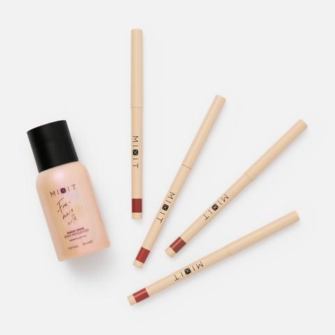 Изображение товара Набор карандашей для губ Mixit Make Up, матовые, стойкие, нюдовых оттенков, 4 шт.