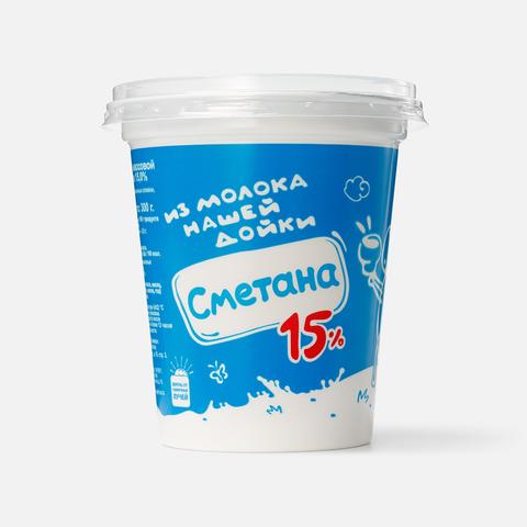 Изображение товара Сметана Нашей дойки, 15%, 300 г