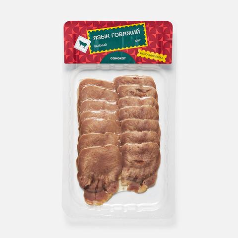 Изображение товара Варёный говяжий язык Самокат нарезка 100 г