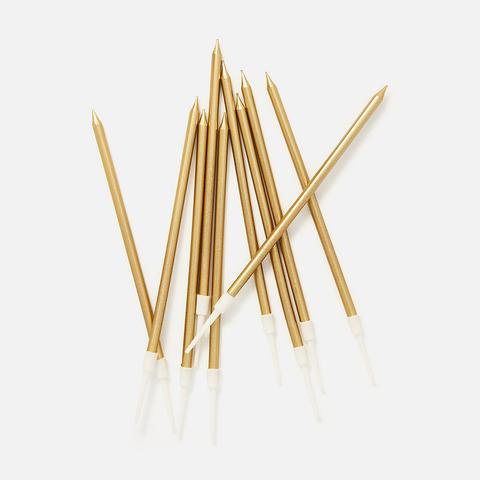 Изображение товара Свечи для торта Paterra, золотые, 10 шт.