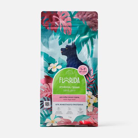 Изображение товара Сухой корм Florida, для взрослых собак малых пород, с ягнёнком и грушей, 1 кг