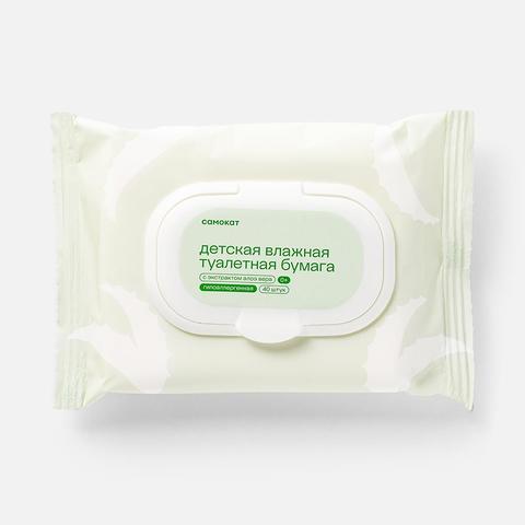 Изображение товара Влажная туалетная бумага Самокат с алоэ вера, 40 шт.