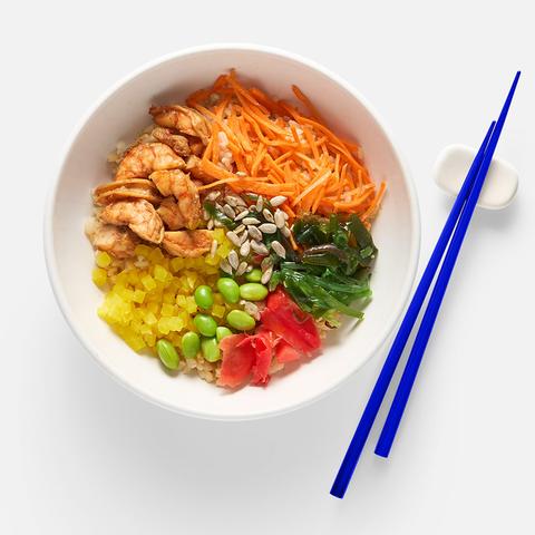 Изображение товара Поке Soul in the Bowl креветка терияки 265 г быстрое и вкусное блюдо