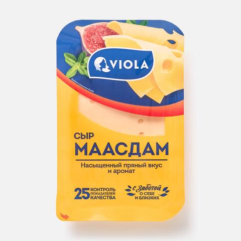 Изображение товара Маасдам Viola, полутвёрдый, 45%, нарезка, 120 г