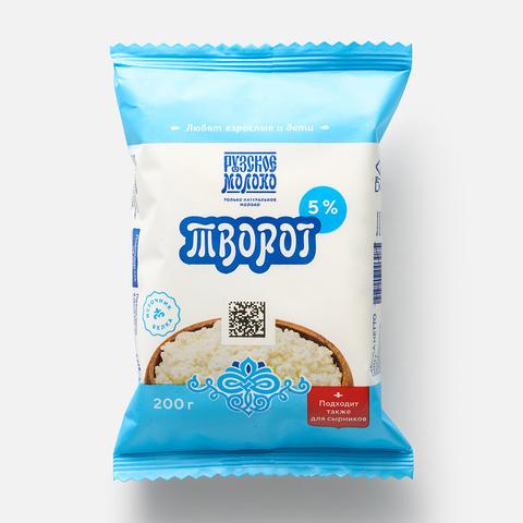 Изображение товара Творог Рузское молоко, 5%, 200 г