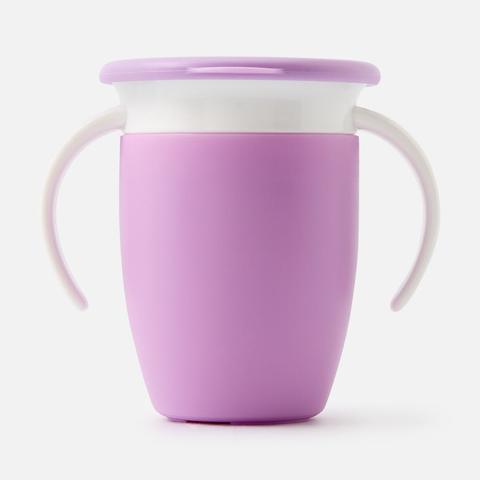 Изображение товара Поильник-непроливайка Munchkin Miracle, с ручками, с крышкой, фиолетовый, 207 мл, 6+ мес.