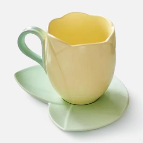 Изображение товара Чайная пара керамическая ROOMI 320 мл Тюльпан