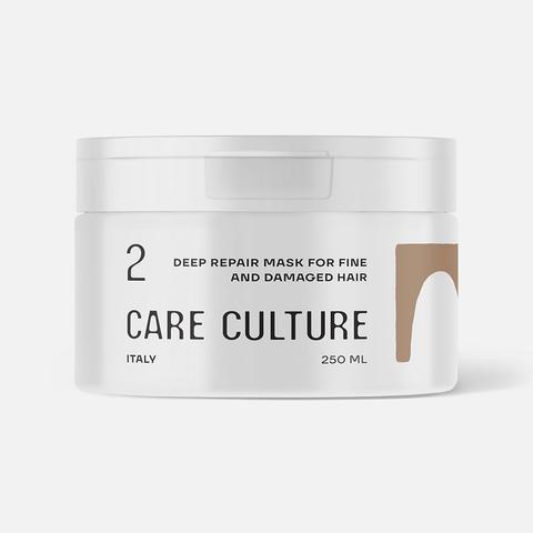 Изображение товара Из Италии: Маска Care Culture, Deep Repair, восстанавливающая, для тонких и поврежденных волос, 250 мл