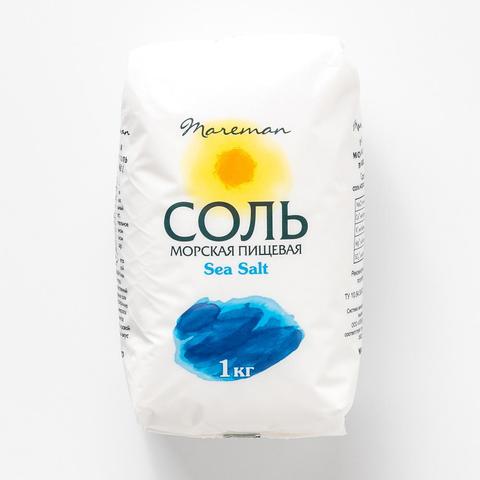 Изображение товара Морская соль Mareman, пищевая, помол №1, 1 кг