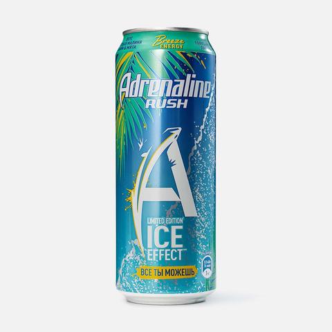 Изображение товара Энергетик Adrenaline Rush Ice Effect голубая малина лайм мята 0,449 л