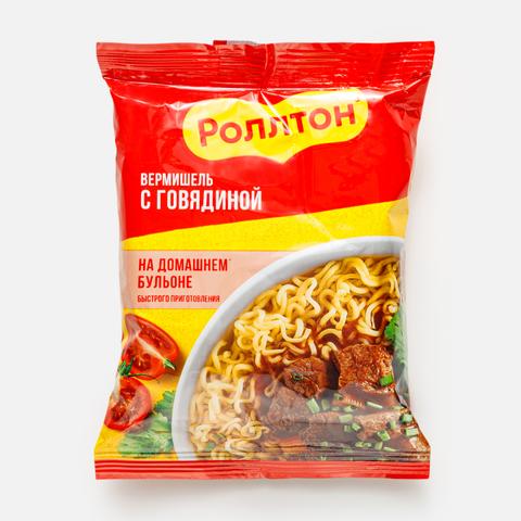Изображение товара Вермишель Роллтон, на домашнем бульоне, с говядиной, быстрого приготовления, 60 г
