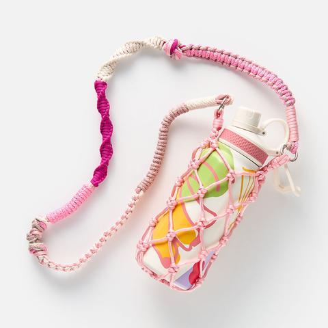 Изображение товара Сумка-авоська Самокат Аура, для бутылки, с отстёгивающейся ручкой, розовая