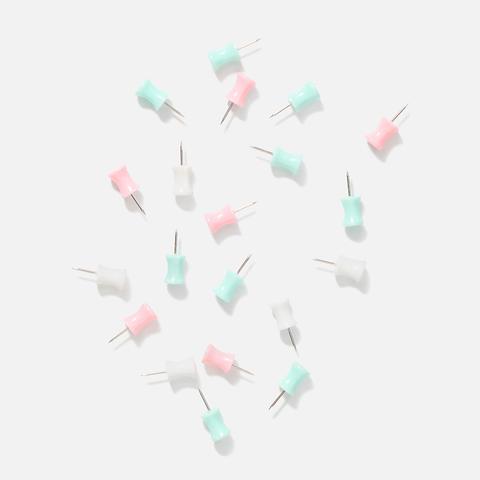 Изображение товара Силовые кнопки-гвоздики Brauberg Pastel, 30 шт., 12 мм, пастельные цвета