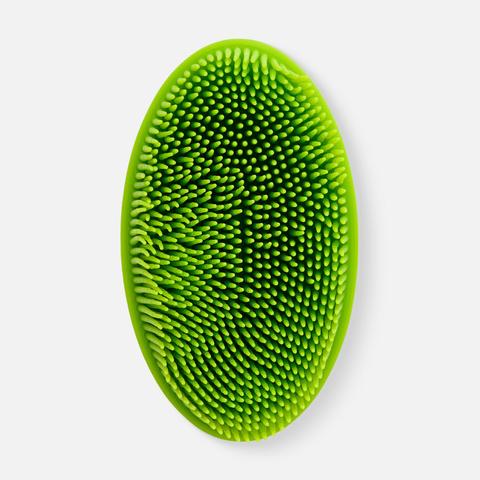 Изображение товара Губка для купания силиконовая детская Roxy-Kids, салатовый, Овал Rsb-004, 1 шт.