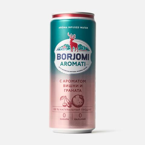 Изображение товара Напиток Borjomi Flavored Water, вишня и гранат, с газом, без сахара, 0,33 л
