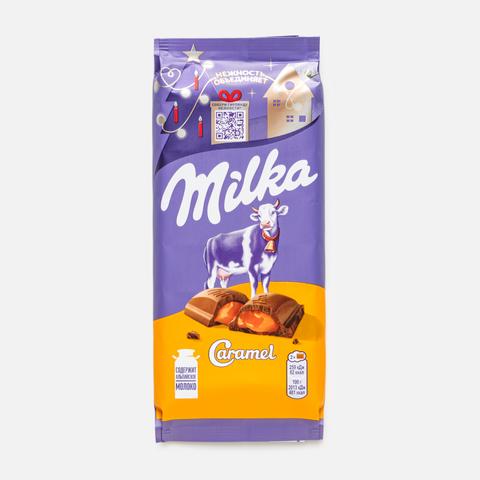 Изображение товара Молочный шоколад Milka, с карамельной начинкой, 90 г