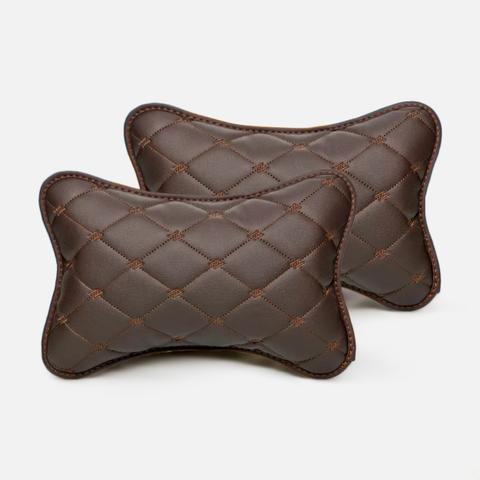 Изображение товара Автомобильная подушка Zeus Level коричневая, ортопедическая, 2 шт