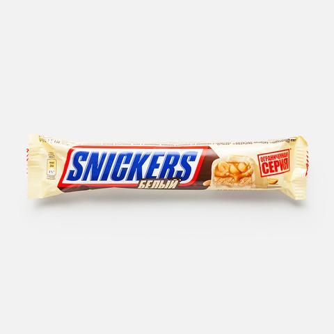 Изображение товара Шоколадный батончик Snickers, белый, 81 г