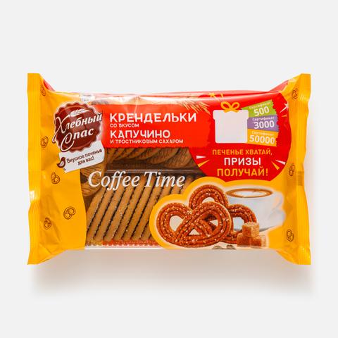 Изображение товара Сдобное печенье Хлебный Спас Coffee Time, со вкусом капучино и тростниковым сахаром, 320 г
