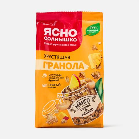 Изображение товара Гранола Ясно солнышко, с манго, ананасом и кешью, 250 г