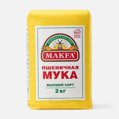 Изображение товара Мука Makfa, пшеничная, хлебопекарная, высший сорт, 2 кг