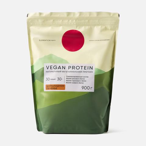 Изображение товара Веганский протеин, Elementica Organic, шоколадное печенье, 900 г