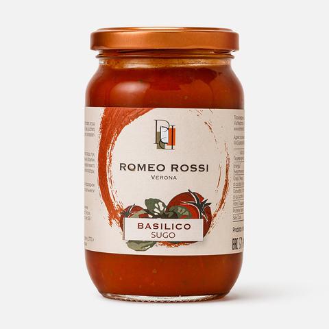 Изображение товара Из Италии: Томатный соус Romeo Rossi Basilico, с базиликом, 350 г