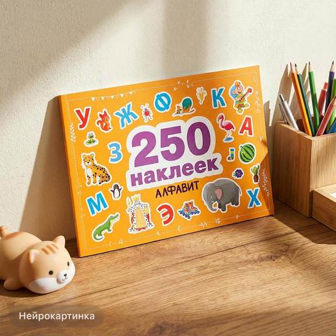 Изображение товара Книга с наклейками, Алфавит, 0-6 лет, Стрекоза