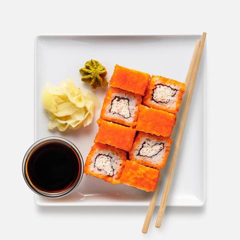 Изображение товара Ролл Калифорния Кулинариум с имитацией краба 215 г свежий японский ролл